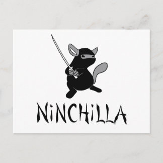 Chinchilla Ninja Briefkaart