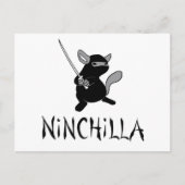 Chinchilla Ninja Briefkaart (Voorkant)