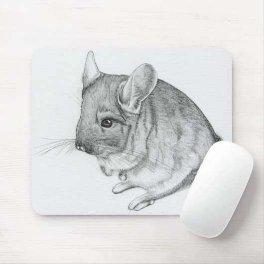 Chinchilla op Muismat (Met muis)