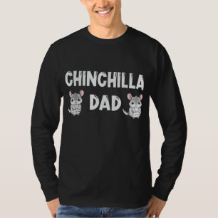 Chinchilla Papa Lover Gift voor Mannen Chinchillas T-shirt