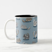 Chinchilla Pattern Tweekleurige Koffiemok (Links)