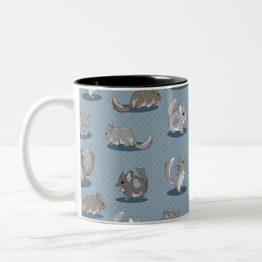 Chinchilla Pattern Tweekleurige Koffiemok (Links)