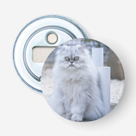Chinchilla Perzisch Button Flesopener (Voorkant)