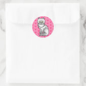 Chinchilla Perzisch Ronde Sticker (Tas)