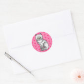 Chinchilla Perzisch Ronde Sticker (Envelop)