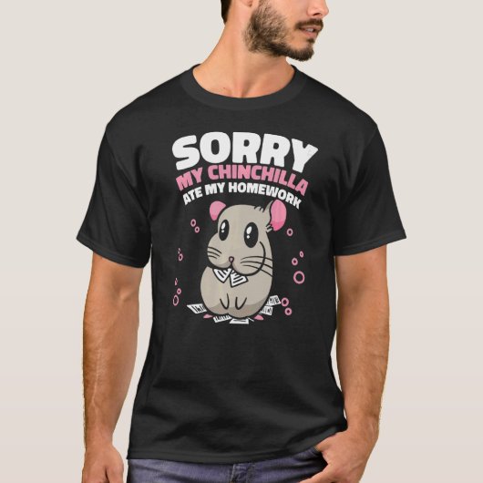 Chinchilla Pet Homework T-shirt (Voorkant)