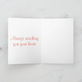 Chinchilla reikend naar roze hart kaart (Binnen)