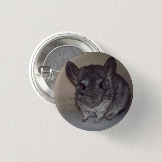 Chinchilla Ronde Button 3,2 Cm (Voorkant /achterkant)
