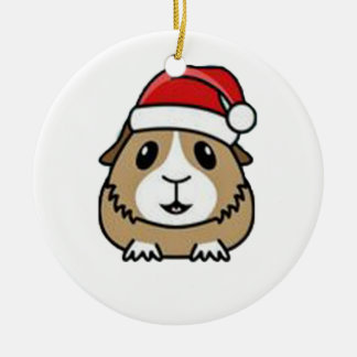 Chinchilla Santa Hat Keramisch Ornament