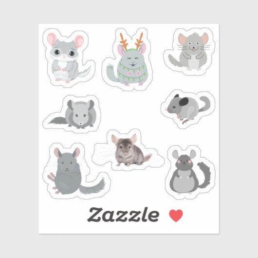 Chinchilla-Stickers Sticker (Vel)