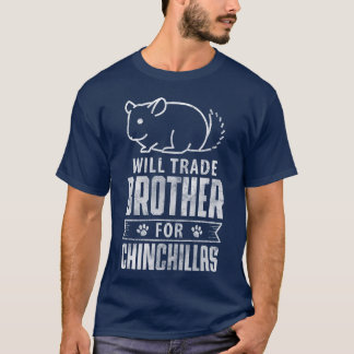 Chinchilla Stof Konijn Dierenliefhebber Favoriete  T-shirt