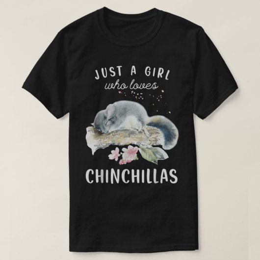 Chinchilla Tshirt, gewoon een meisje dat van Chinc T-shirt (Design voorkant)