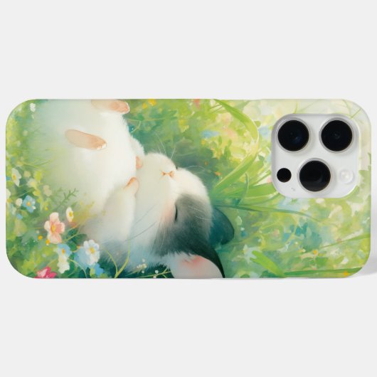 Chinchilla Vreedzame Bloemendutje Case-Mate iPhone Case (Achterkant (horizontaal))