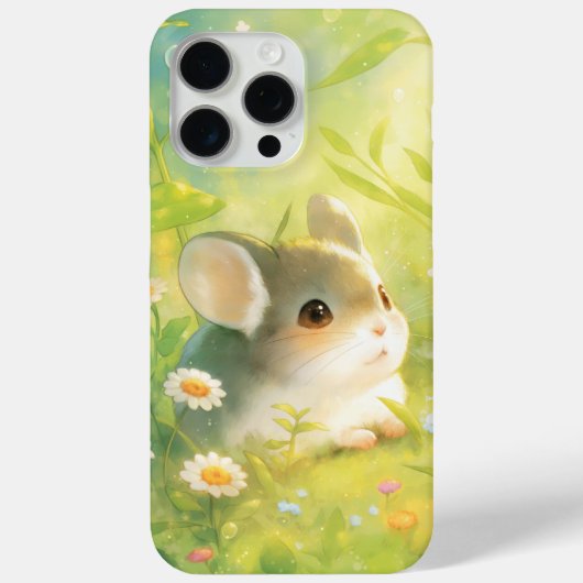 Chinchilla Vreedzame Bloemendutje Case-Mate iPhone Case (Achterkant)