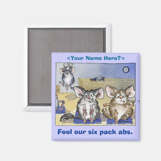 Chinchilla work out magneet (Voorkant / Achterkant)