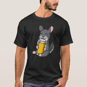 Chinchilla's bierdrinkend huisdier t-shirt