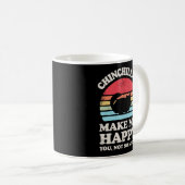 Chinchillas maken me blij Funny Chinchilla Retro V Koffiemok (Voorkant rechts)