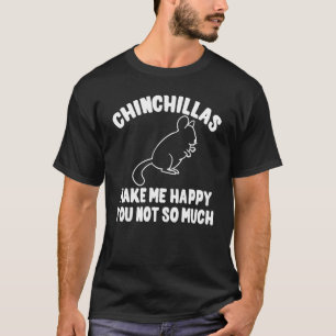 Chinchillas maken me blij met Joke Chinchilla Rode T-shirt