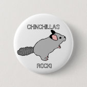 CHINCHILLAS ROCK! RONDE BUTTON 5,7 CM (Voorkant)