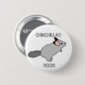 CHINCHILLAS ROCK! RONDE BUTTON 5,7 CM (Voorkant /achterkant)