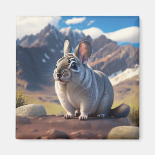 Chinchilla's Wildlife: Het pluizige harige knaagdi Magneet