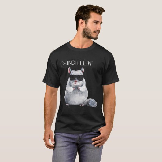 Chinchillin' Funny Chinchilla T-shirt (Voorkant volledig)