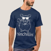 Chinchillin Grappige Chinchilla Zonnebril Gift T-shirt (Voorkant)