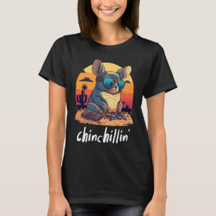 Chinchillin' Retro Groovy Chinchilla 1 T-shirt