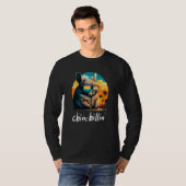 Chinchillin' Retro Groovy Chinchilla  4 T-shirt (Voorkant volledig)