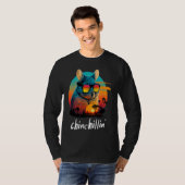 Chinchillin' Retro Groovy Chinchilla T-shirt (Voorkant volledig)