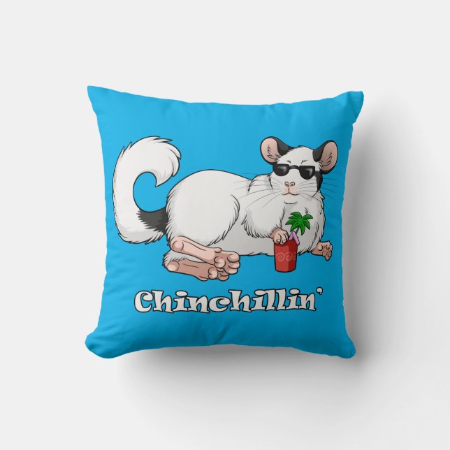 Chinchilline' Throomkussen van 41 cm x 41 cm Kussen (Voorkant)