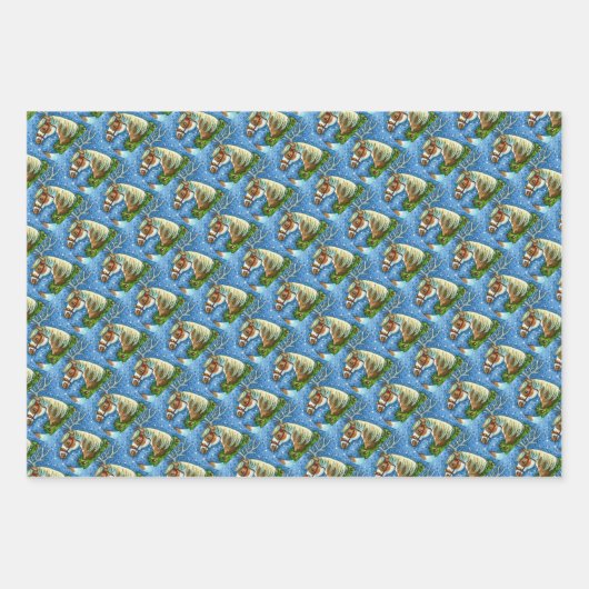 CHINCOTEAGUE CHRISTMAS PONIES, SLEIGH BELLS EN TOY INPAKPAPIER VEL (Voorkant 2)