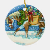 CHINCOTEAGUE CHRISTMAS PONIES, SLEIGH BELLS EN TOY KERAMISCH ORNAMENT (Voorkant)
