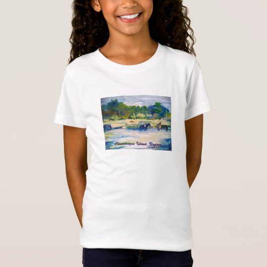 Chincoteague Horse Painting T-Shirt (Voorkant)