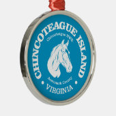 Chincoteague Island (pony) Metalen Ornament (Rechts)