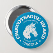 Chincoteague Island (pony) Ronde Button 4,0 Cm (Voorkant /achterkant)