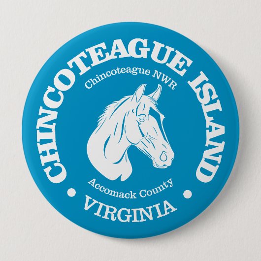 Chincoteague Island (pony) Ronde Button 4,0 Cm (Voorkant)