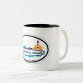 Chincoteague Island. Tweekleurige Koffiemok (Voorkant rechts)