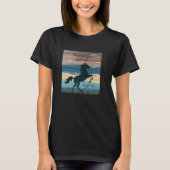 Chincoteague Island VA Wilde paarden Nautische kus T-shirt (Voorkant)