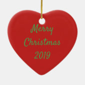 CHINCOTEAGUE PONIES CHRISTMAS HORSES SIGNED 2019 KERAMISCH ORNAMENT (Achterkant)