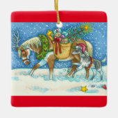 CHINCOTEAGUE PONIES CHRISTMAS ORNAMENT (Voorkant)