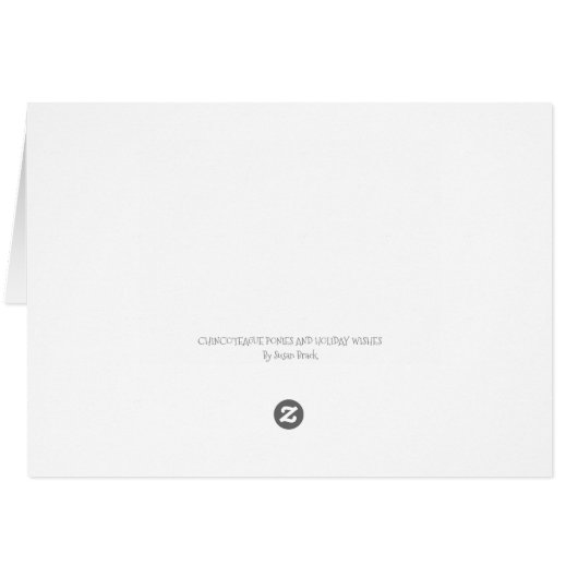 CHINCOTEAGUE PONIES CHRISTMAS WENSKAART Blank (Achterkant Horizontaal)