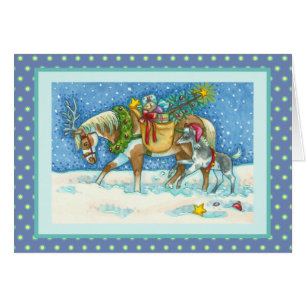 CHINCOTEAGUE PONIES CHRISTMAS WENSKAART Verse