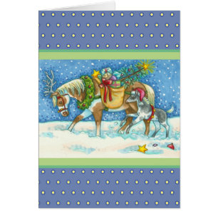 CHINCOTEAGUE PONIES CHRISTMAS WENSKAART Verse