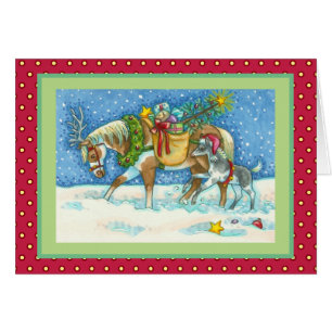 CHINCOTEAGUE PONIES CHRISTMAS WENSKAART Verse