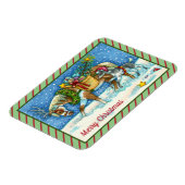 CHINCOTEAGUE PONIES, HOLIDAY CHRISTMAS HORSE MAGNEET (Linkerzijde)