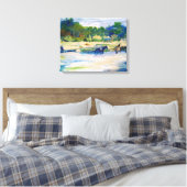 Chincoteague Ponies Painting #1 Canvas Afdruk (Insitu (Slaapkamer))