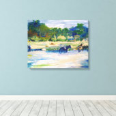 Chincoteague Ponies Painting #1 Canvas Afdruk (Insitu (Houten vloer))