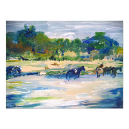 Chincoteague Ponies Painting #1 Foto Afdruk