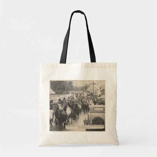 Chincoteague Pony Vintage 1941 Briefkaart Tote Bag (Voorkant)
